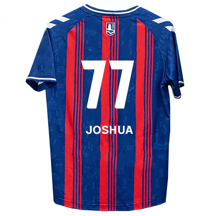 גברים Joshua Eui-Jin Chung #77 כחול אדום לבן ג'רזי ביתית 2026/27 חולצה קצרה