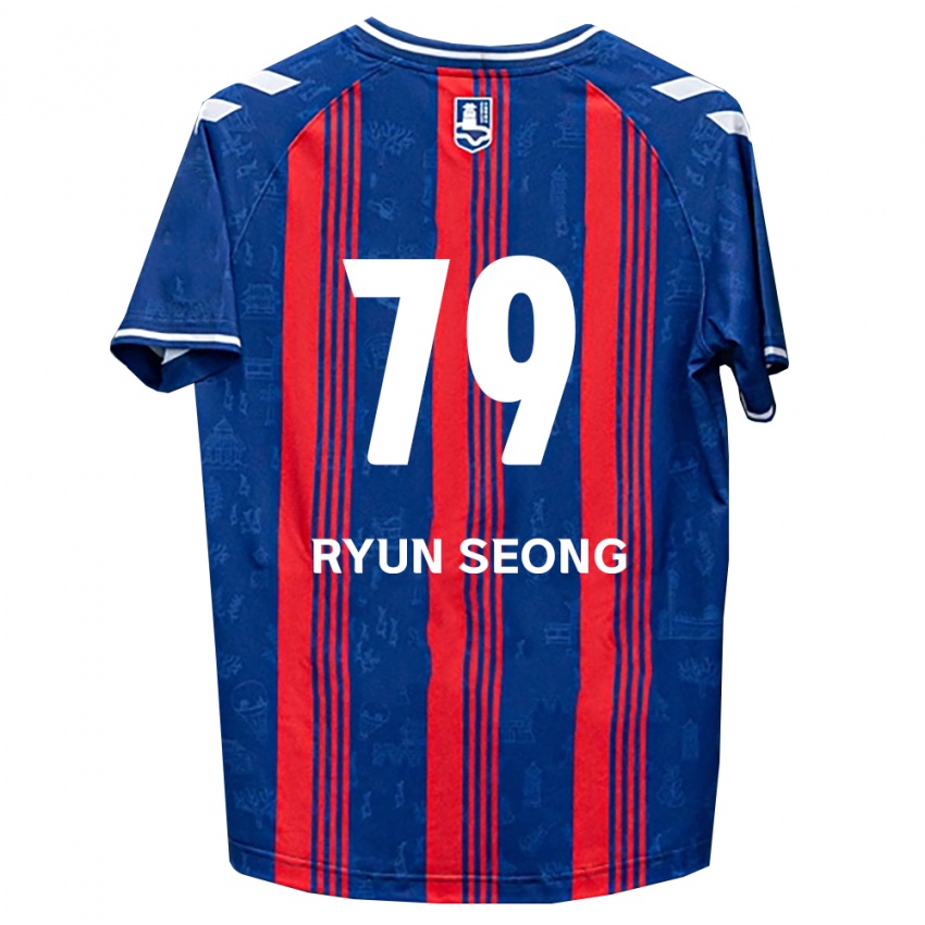 גברים Ryun-Seong Choe #79 כחול אדום לבן ג'רזי ביתית 2026/27 חולצה קצרה