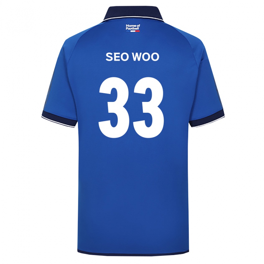 גברים Seo-Woo Jeong #33 כחול מלכותי לבן אדום ג'רזי ביתית 2026/27 חולצה קצרה