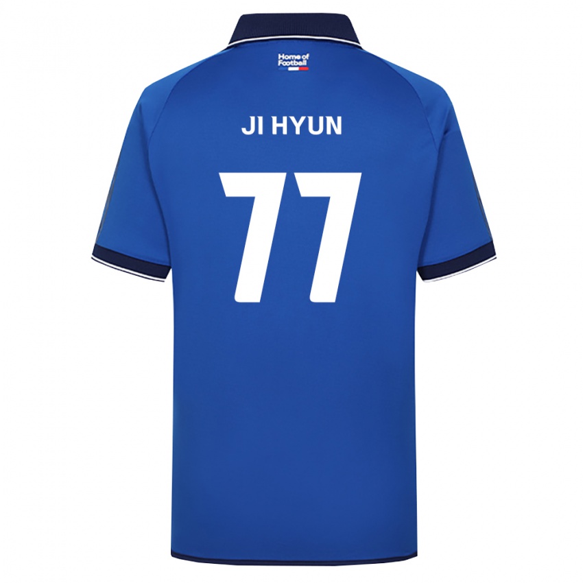 גברים Ji-Hyun Kim #77 כחול מלכותי לבן אדום ג'רזי ביתית 2026/27 חולצה קצרה