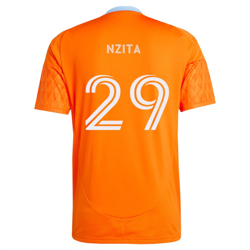 גברים Sebastiao Nzita #29 כתום לבן ג'רזי ביתית 2026/27 חולצה קצרה