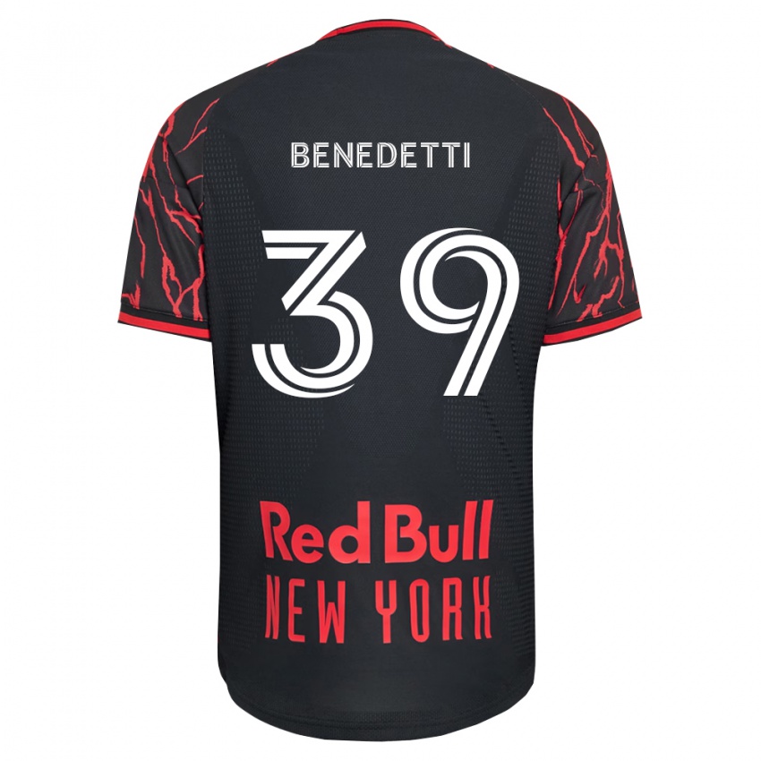 גברים Nehuén Benedetti #39 אדום שחור לבן ג'רזי ביתית 2026/27 חולצה קצרה