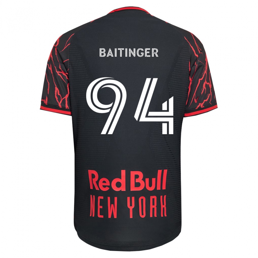 גברים Sean Baitinger #94 אדום שחור לבן ג'רזי ביתית 2026/27 חולצה קצרה