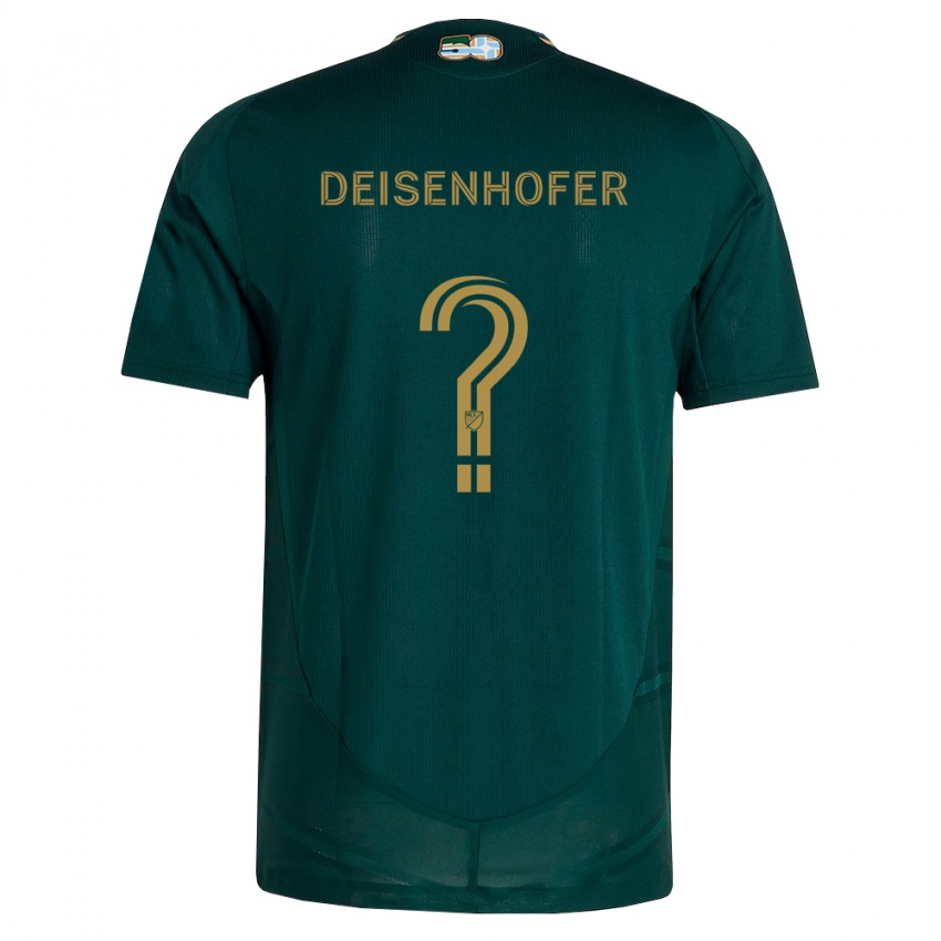גברים Maximilian Deisenhofer #0 ירוק כהה חום ג'רזי ביתית 2026/27 חולצה קצרה
