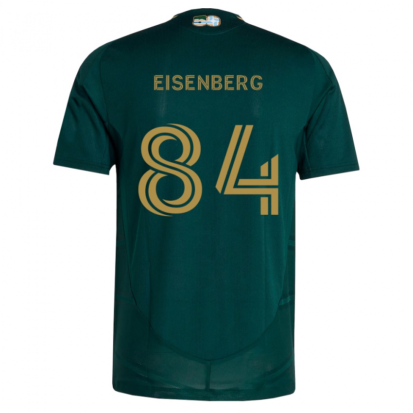 גברים Max Eisenberg #84 ירוק כהה חום ג'רזי ביתית 2026/27 חולצה קצרה