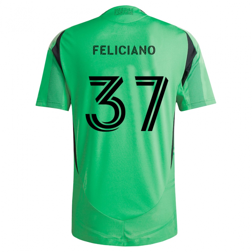 גברים Erick Feliciano #37 ירוק אזמרגד שחור ג'רזי ביתית 2026/27 חולצה קצרה