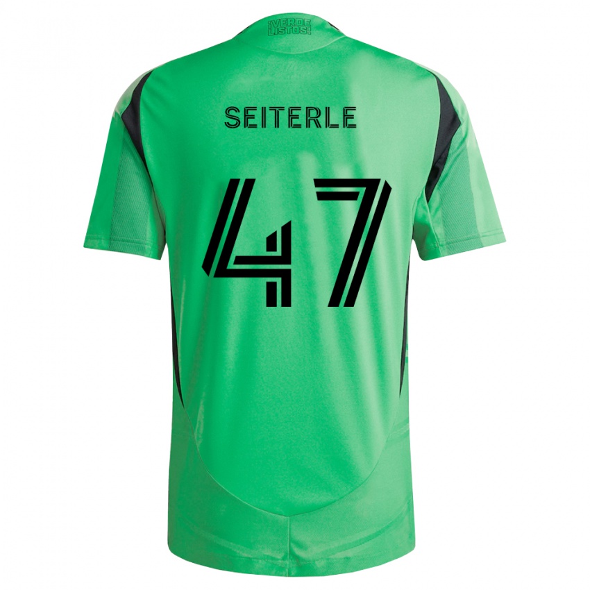 גברים Sebastian Seiterle #47 ירוק אזמרגד שחור ג'רזי ביתית 2026/27 חולצה קצרה