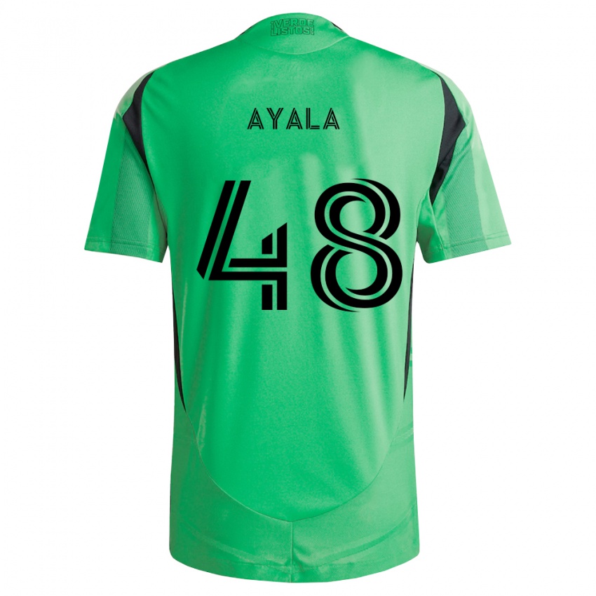 גברים Christian Ayala #48 ירוק אזמרגד שחור ג'רזי ביתית 2026/27 חולצה קצרה