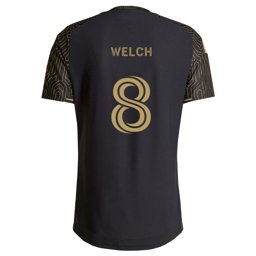 גברים Levi Welch #8 חום שחור ג'רזי ביתית 2026/27 חולצה קצרה