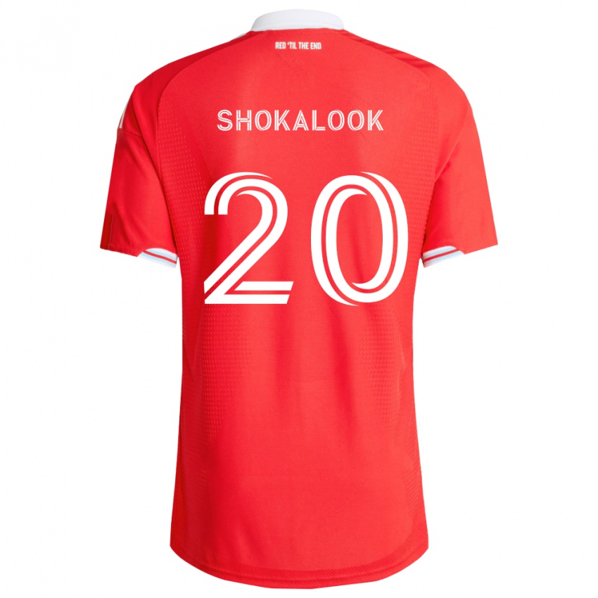 גברים Jason Shokalook #20 אדום כחול עמוק לבן ג'רזי ביתית 2026/27 חולצה קצרה