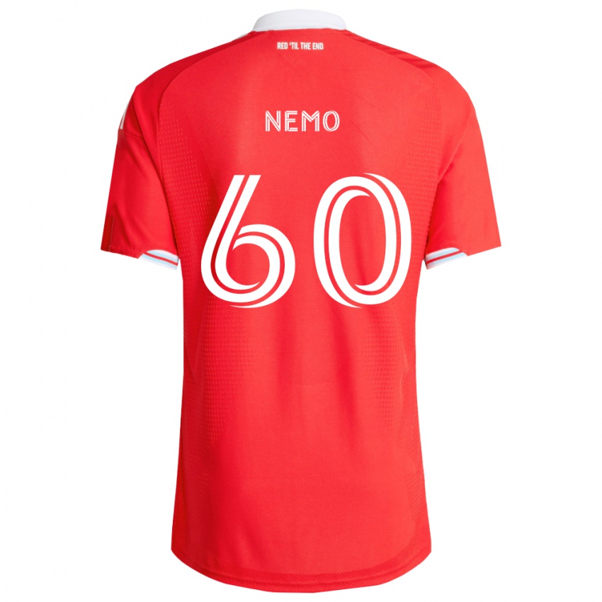 גברים Jason Nemo #60 אדום כחול עמוק לבן ג'רזי ביתית 2026/27 חולצה קצרה