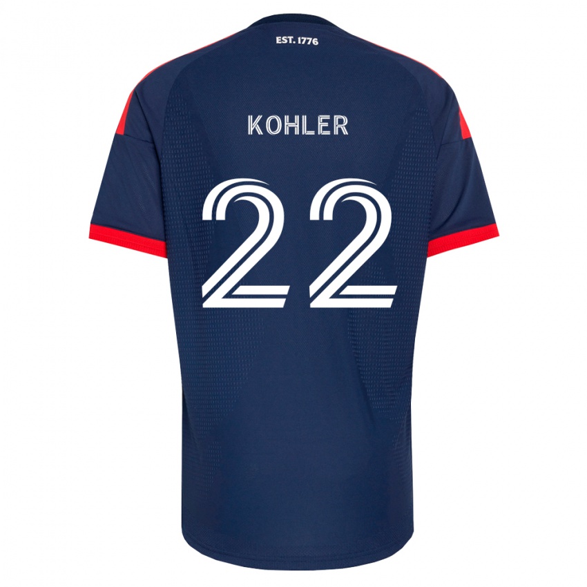 גברים אית'ן קולר #22 כחול מלכותי אדום לבן ג'רזי ביתית 2026/27 חולצה קצרה