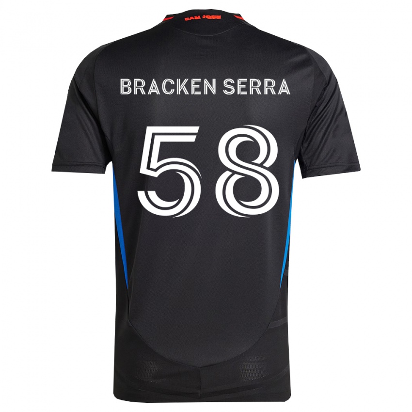 גברים Gabriel Bracken Serra #58 כחול לבן שחור ג'רזי ביתית 2026/27 חולצה קצרה