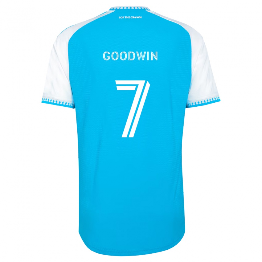 גברים Archie Goodwin #7 כחול שמיים לבן שחור ג'רזי ביתית 2026/27 חולצה קצרה