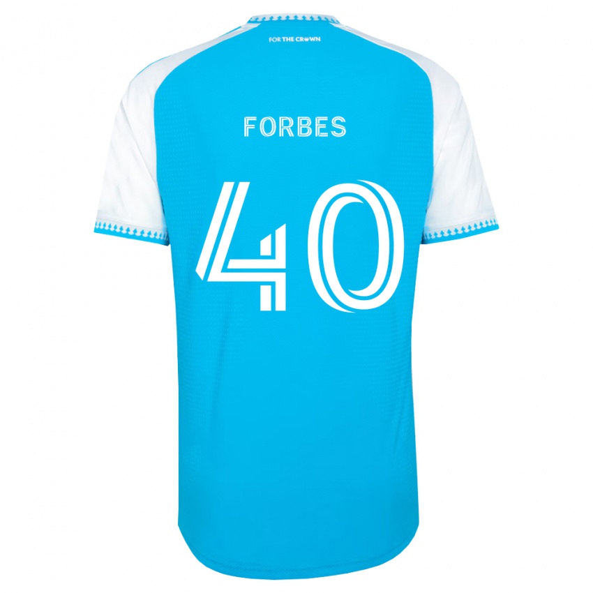 גברים Jahlane Forbes #40 כחול שמיים לבן שחור ג'רזי ביתית 2026/27 חולצה קצרה