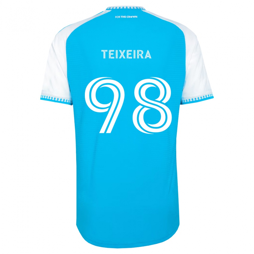 גברים Nickolas Teixeira #98 כחול שמיים לבן שחור ג'רזי ביתית 2026/27 חולצה קצרה