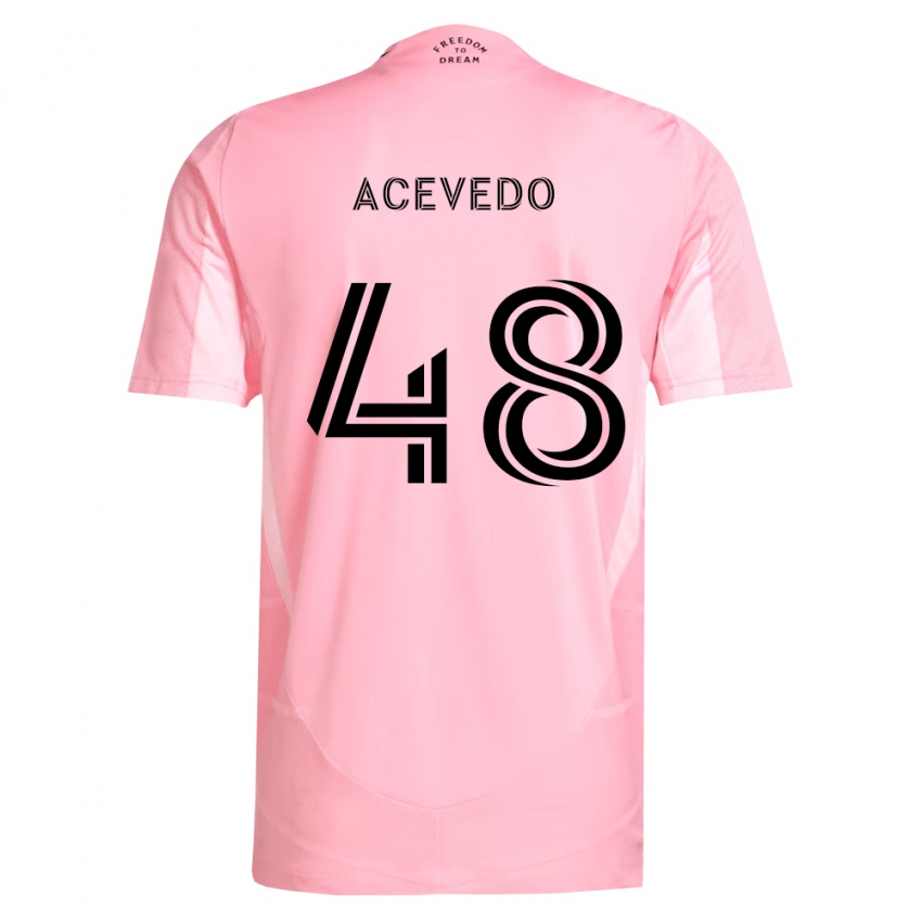 גברים Matías Acevedo #48 ורוד שחור ג'רזי ביתית 2026/27 חולצה קצרה