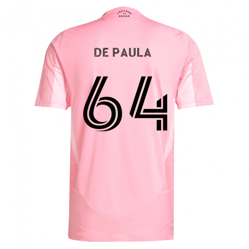 גברים Matteo De Paula #64 ורוד שחור ג'רזי ביתית 2026/27 חולצה קצרה
