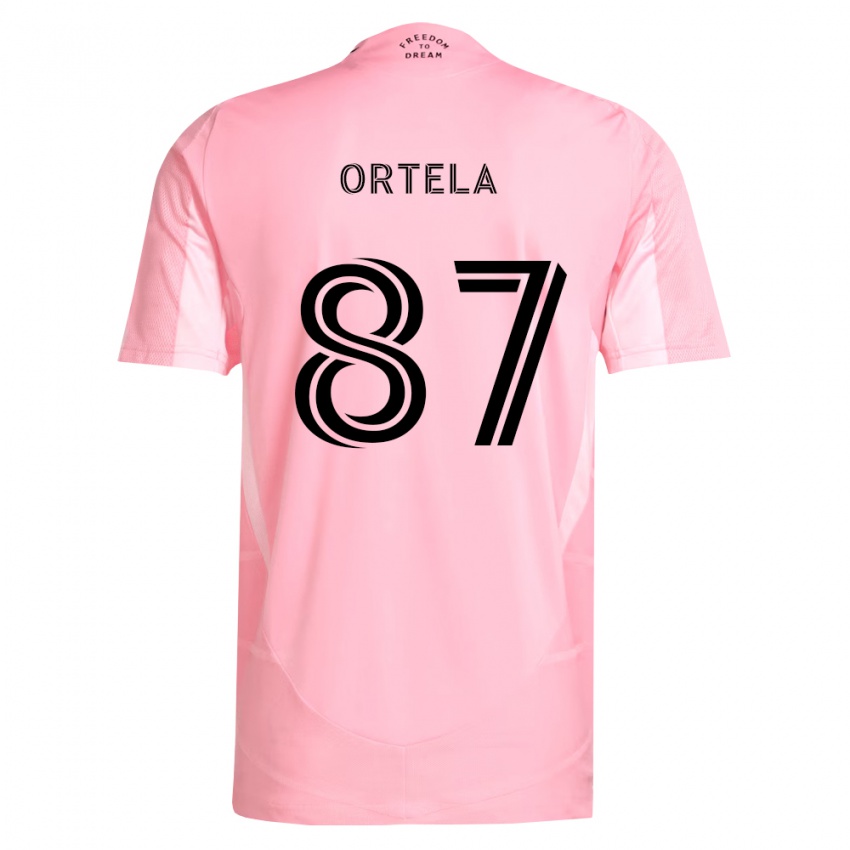גברים Jerremy Ortela #87 ורוד שחור ג'רזי ביתית 2026/27 חולצה קצרה