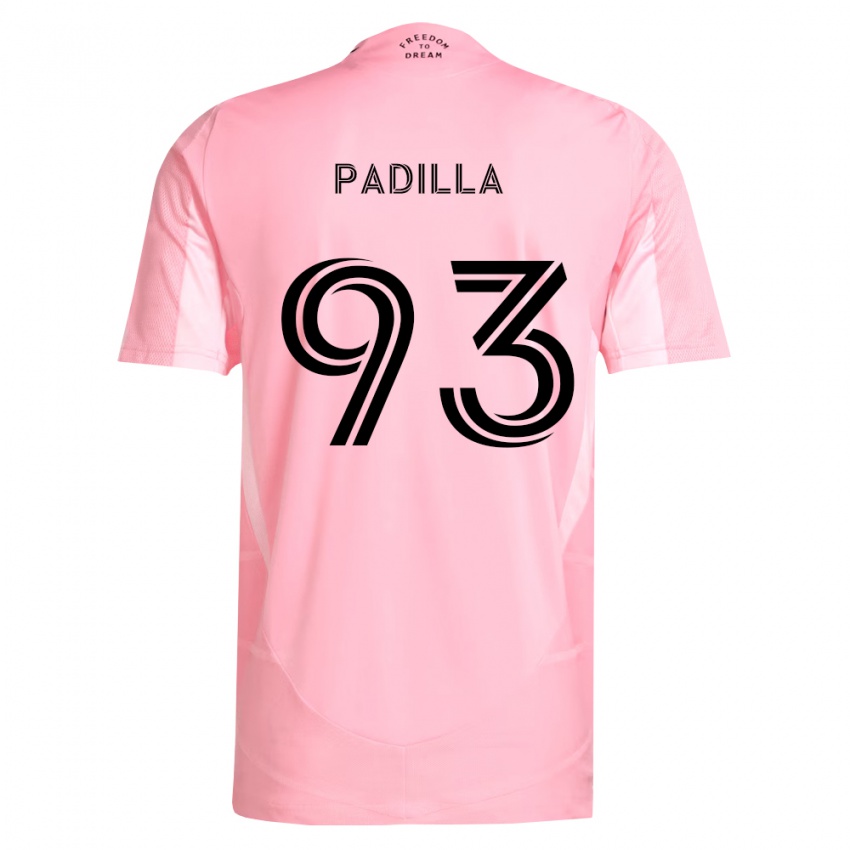 גברים Leandro Padilla #93 ורוד שחור ג'רזי ביתית 2026/27 חולצה קצרה
