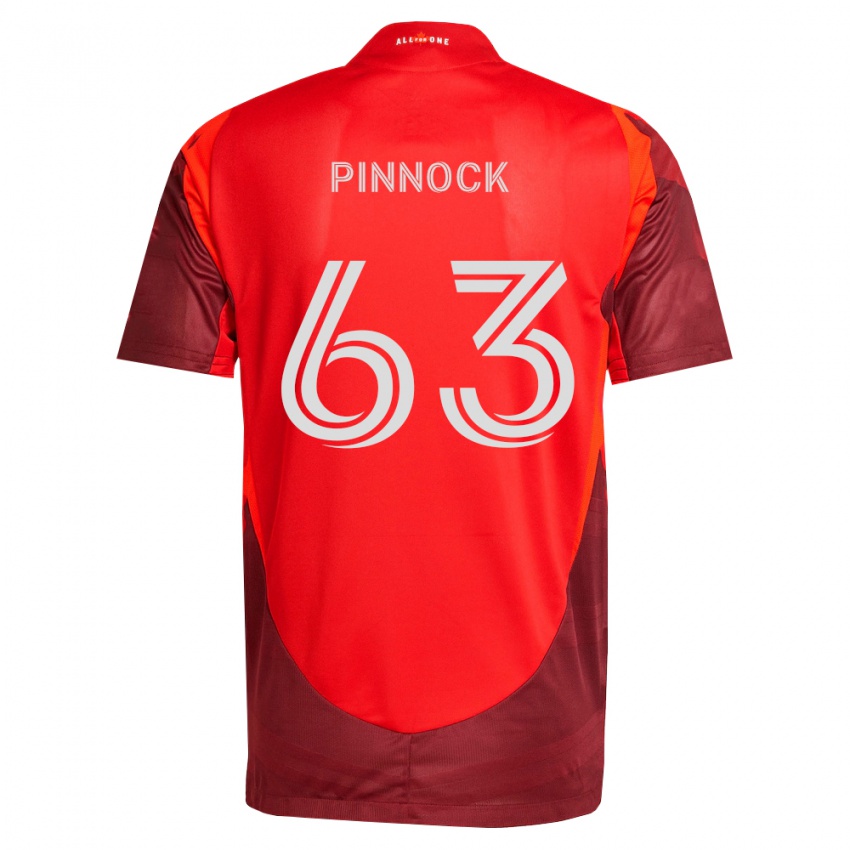 גברים Shyon Pinnock #63 בורדו אדום ג'רזי ביתית 2026/27 חולצה קצרה