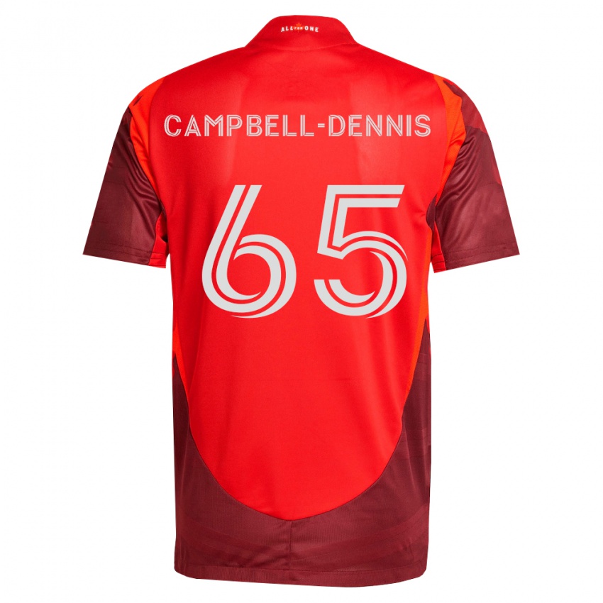 גברים Raequan Campbell-Dennis #65 בורדו אדום ג'רזי ביתית 2026/27 חולצה קצרה