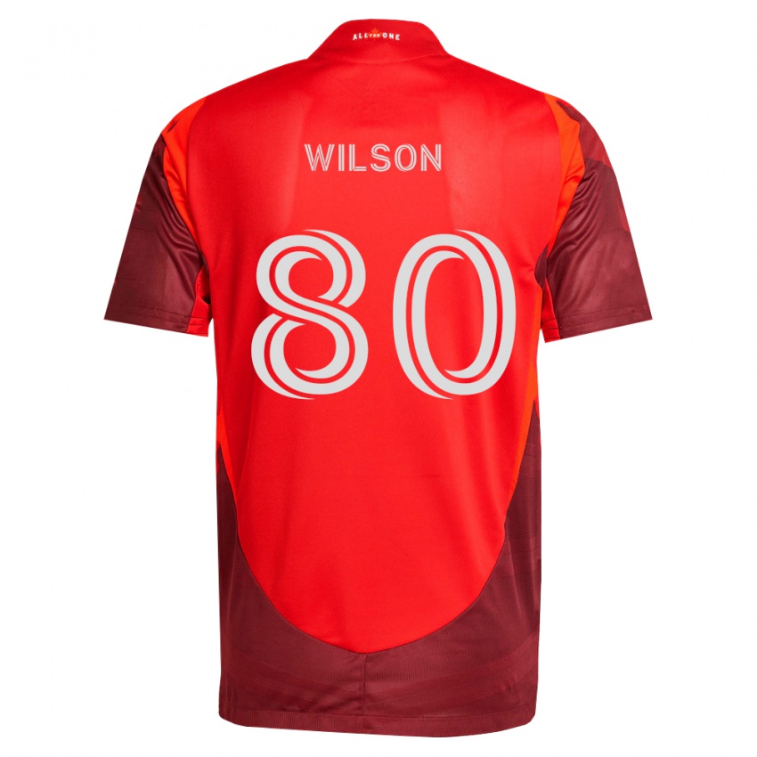 גברים Shafique Wilson #80 בורדו אדום ג'רזי ביתית 2026/27 חולצה קצרה