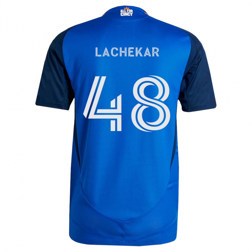 גברים Sami Lachekar #48 כחול מלכותי כתום ג'רזי ביתית 2026/27 חולצה קצרה