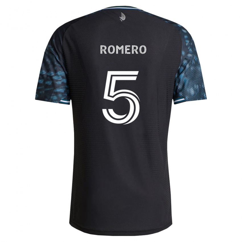 גברים Nicolás Romero #5 שחור לבן ג'רזי ביתית 2026/27 חולצה קצרה