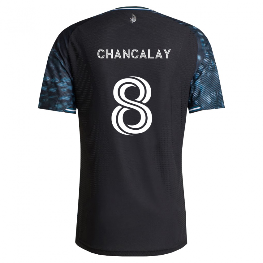גברים Tomás Chancalay #8 שחור לבן ג'רזי ביתית 2026/27 חולצה קצרה
