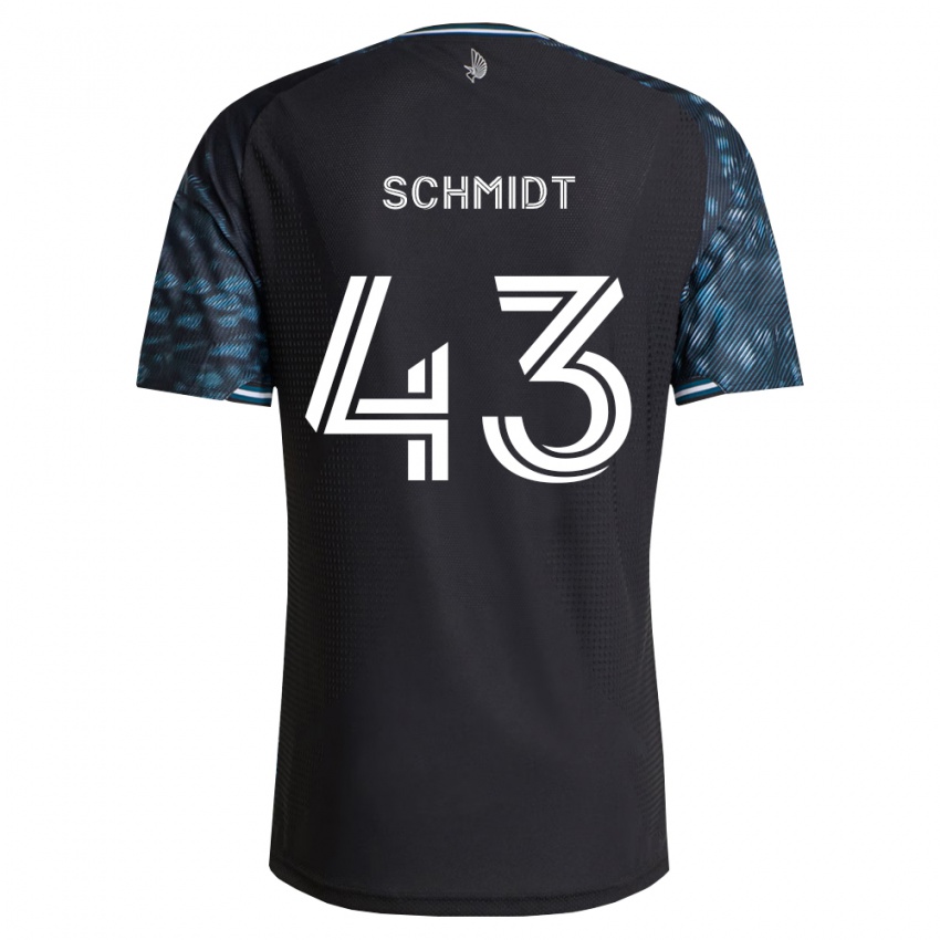 גברים William Schmidt #43 שחור לבן ג'רזי ביתית 2026/27 חולצה קצרה