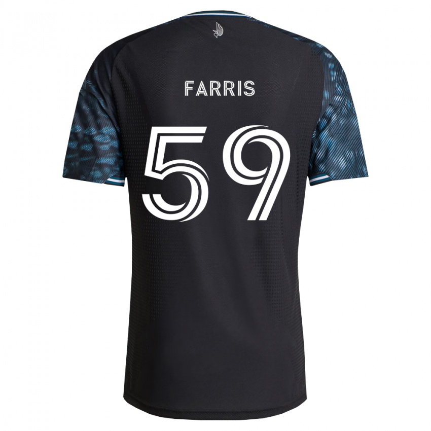 גברים John Farris #59 שחור לבן ג'רזי ביתית 2026/27 חולצה קצרה