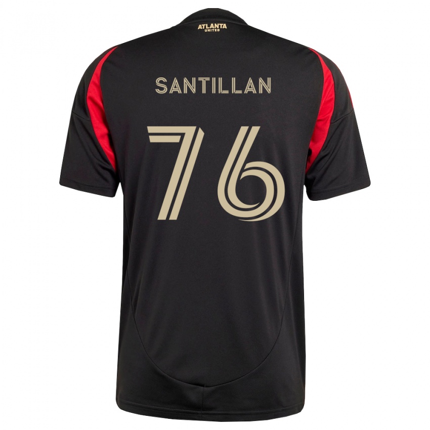גברים Noe Santillan #76 שחור אדום ג'רזי ביתית 2026/27 חולצה קצרה