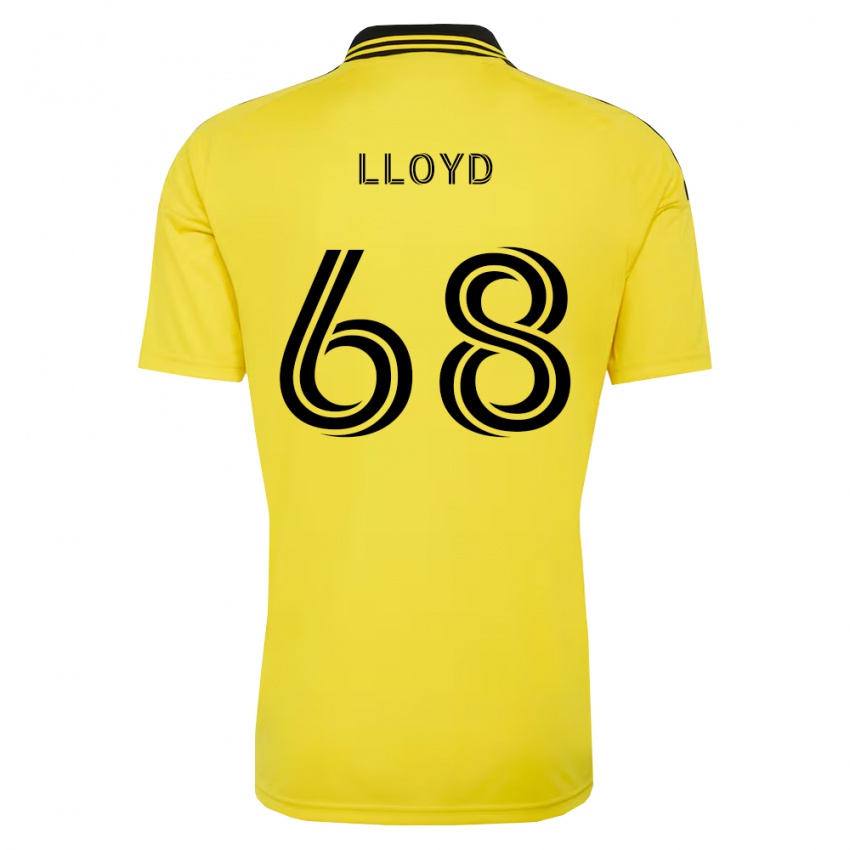 גברים Zach Lloyd #68 צהוב שחור ג'רזי ביתית 2026/27 חולצה קצרה