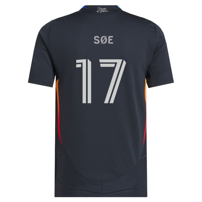 גברים Osvald Søe #17 אפור כהה אדום ג'רזי ביתית 2026/27 חולצה קצרה