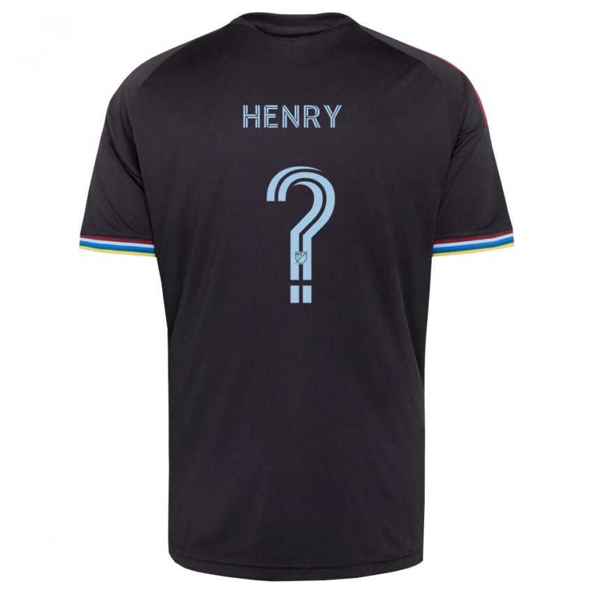 גברים Parker Henry #0 שחור כחול שמיים ג'רזי ביתית 2026/27 חולצה קצרה