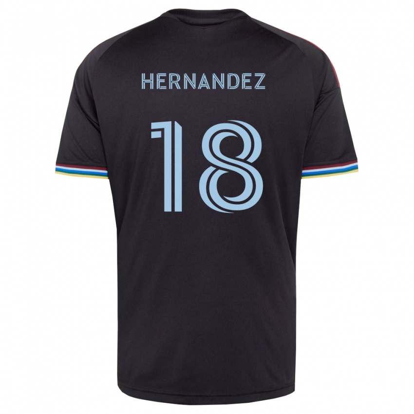 גברים Alex Hernandez #18 שחור כחול שמיים ג'רזי ביתית 2026/27 חולצה קצרה