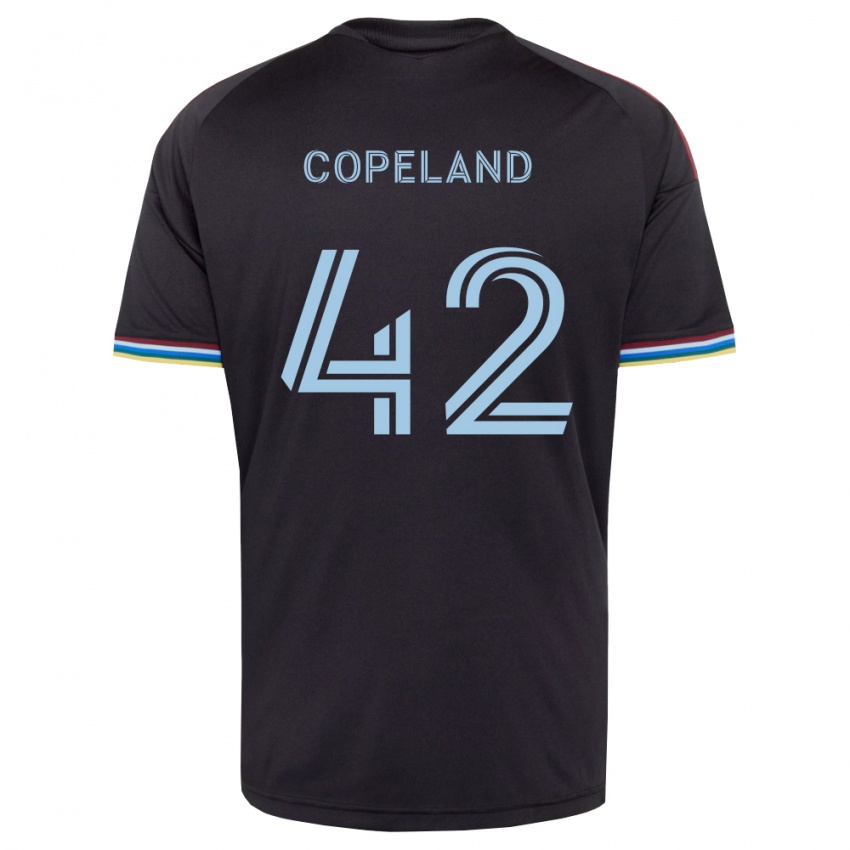 גברים Josh Copeland #42 שחור כחול שמיים ג'רזי ביתית 2026/27 חולצה קצרה