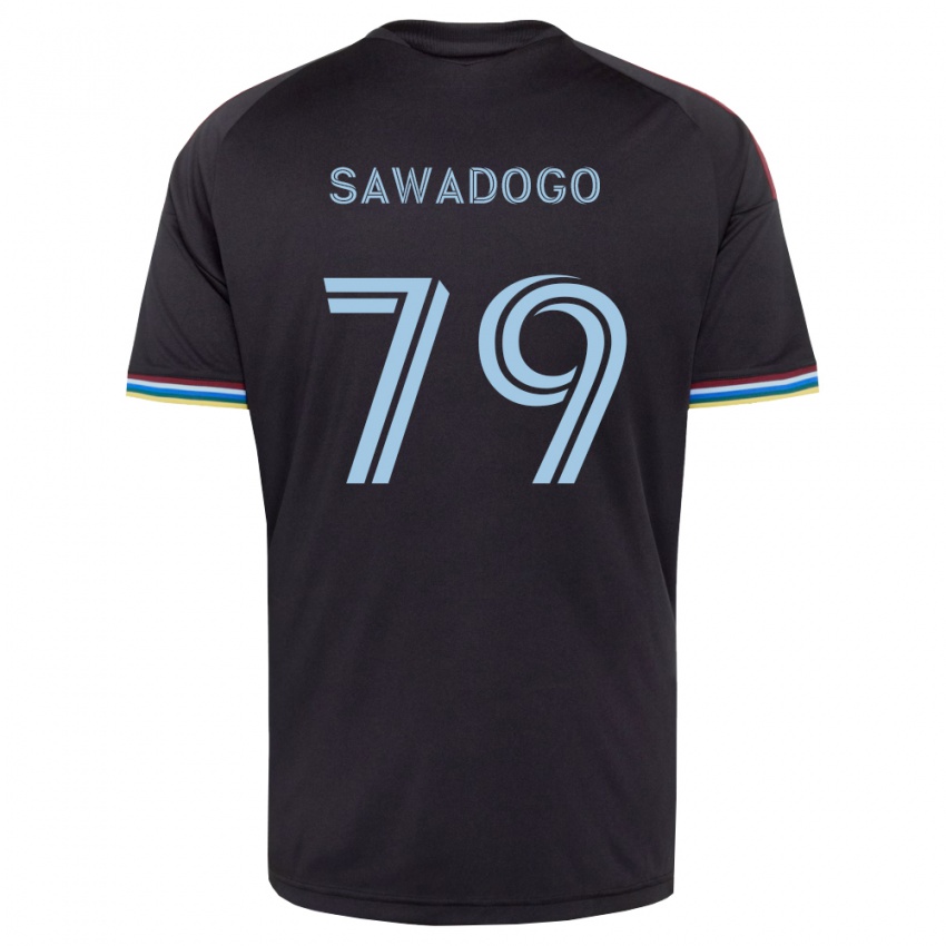 גברים Kamal Sawadogo #79 שחור כחול שמיים ג'רזי ביתית 2026/27 חולצה קצרה