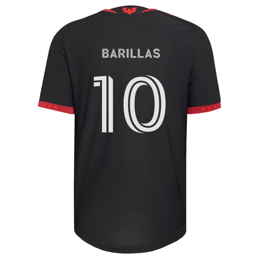 גברים Mayson Barillas #10 שחור לבן אדום ג'רזי ביתית 2026/27 חולצה קצרה