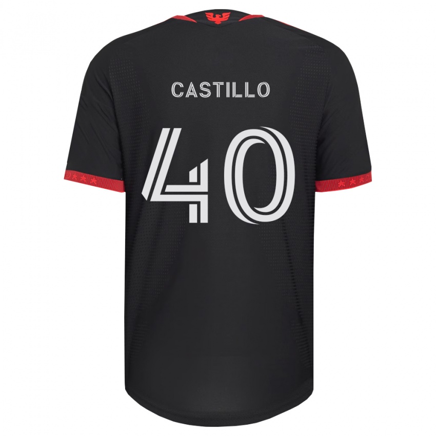 גברים Kamil Castillo #40 שחור לבן אדום ג'רזי ביתית 2026/27 חולצה קצרה