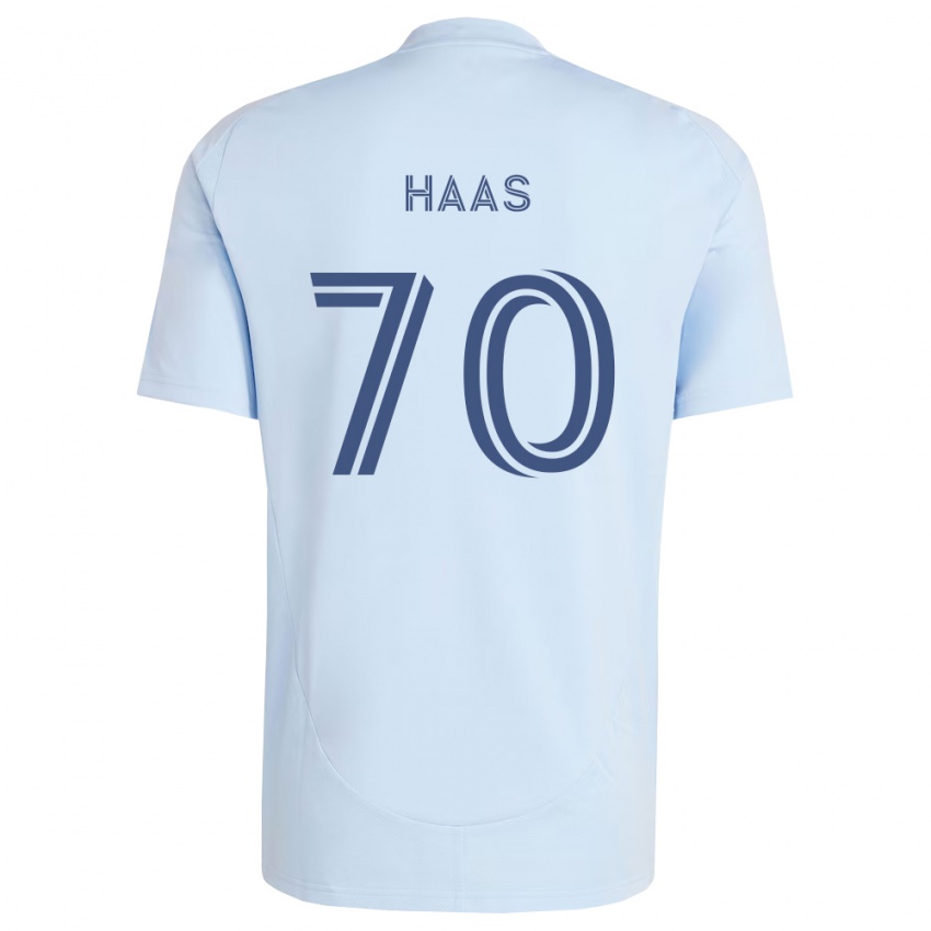 גברים Ty Haas #70 כחול בהיר אפור בהיר ג'רזי ביתית 2026/27 חולצה קצרה