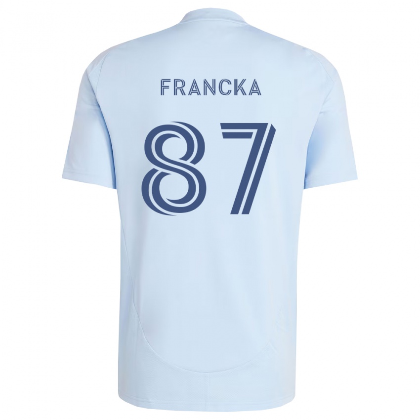 גברים Jack Francka #87 כחול בהיר אפור בהיר ג'רזי ביתית 2026/27 חולצה קצרה