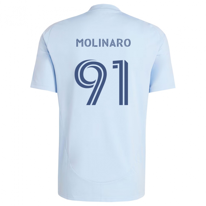 גברים Jacob Molinaro #91 כחול בהיר אפור בהיר ג'רזי ביתית 2026/27 חולצה קצרה