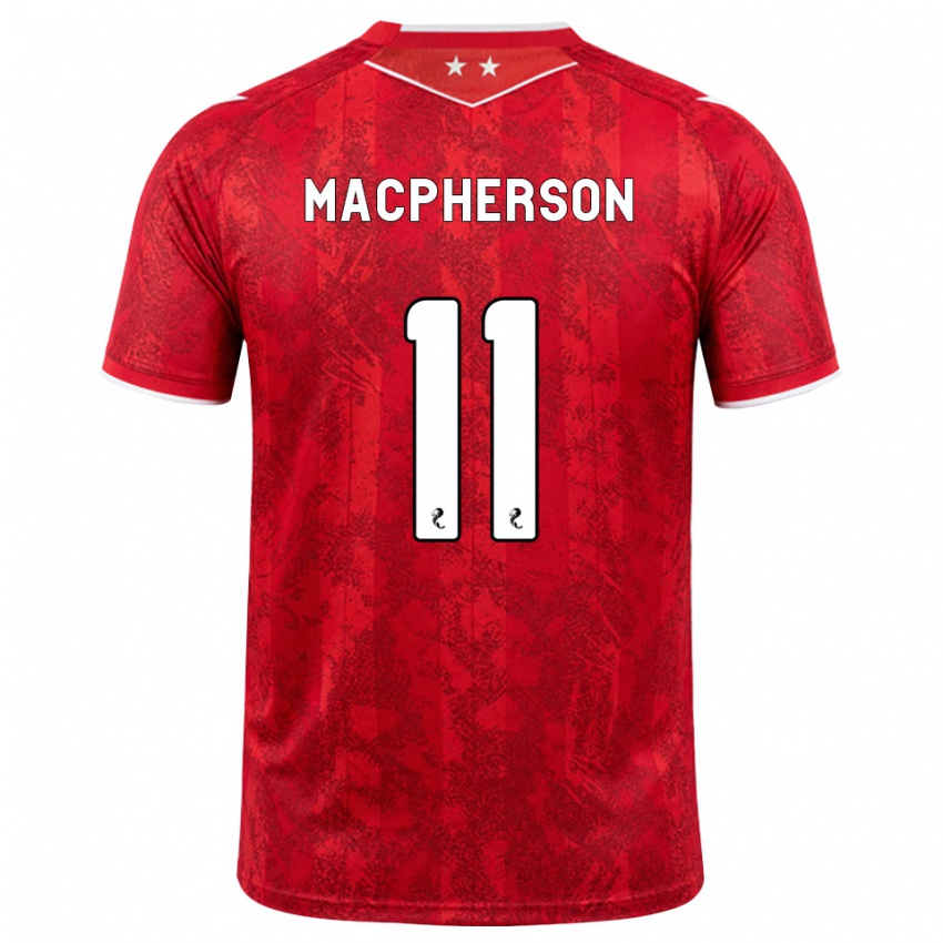 גברים Keira Macpherson #11 אדום לבן ג'רזי ביתית 2026/27 חולצה קצרה