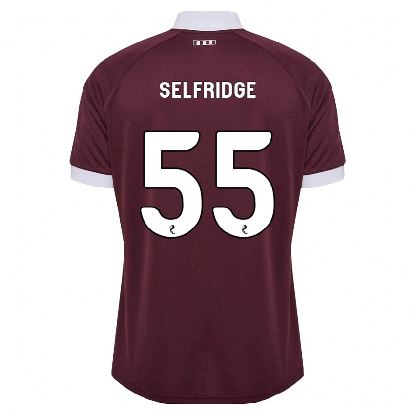 גברים Louis Selfridge #55 בורגונדי לבן ג'רזי ביתית 2026/27 חולצה קצרה
