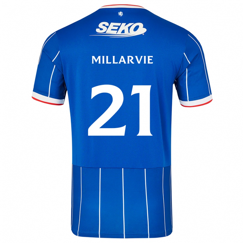 גברים Jaden Millarvie #21 אדום כחול לבן ג'רזי ביתית 2026/27 חולצה קצרה
