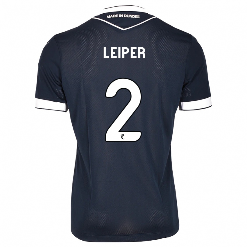 גברים Ashton Leiper #2 כחול חצות לבן ג'רזי ביתית 2026/27 חולצה קצרה