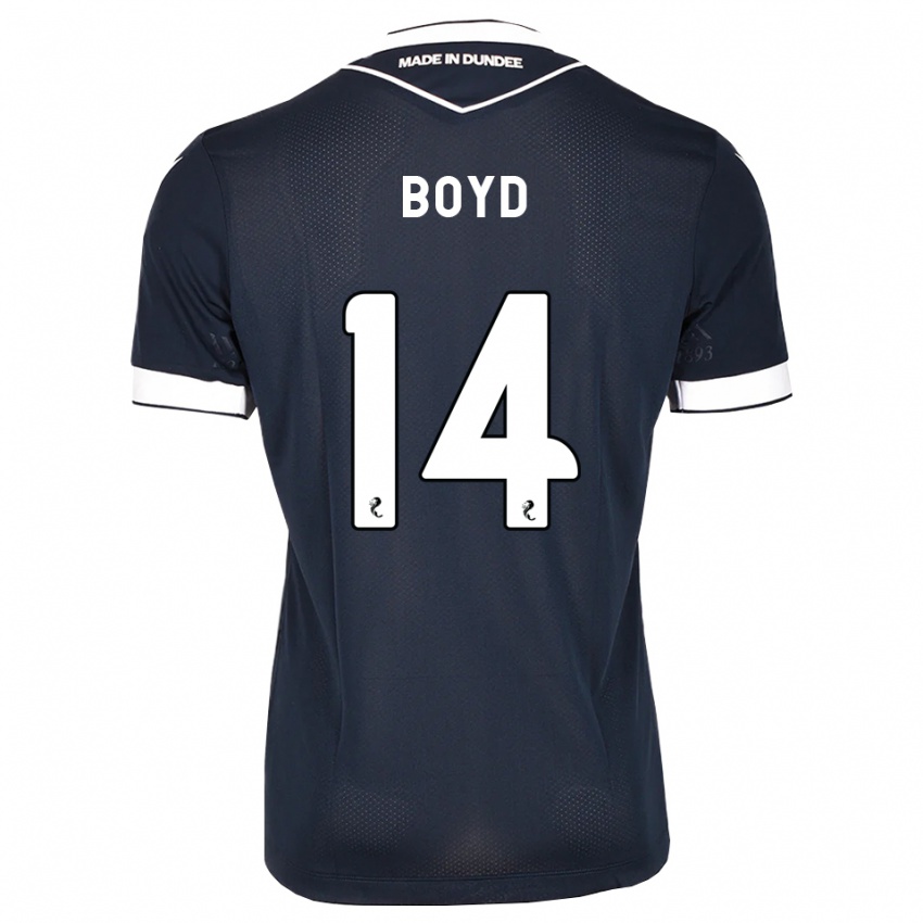 גברים Travis Boyd #14 כחול חצות לבן ג'רזי ביתית 2026/27 חולצה קצרה