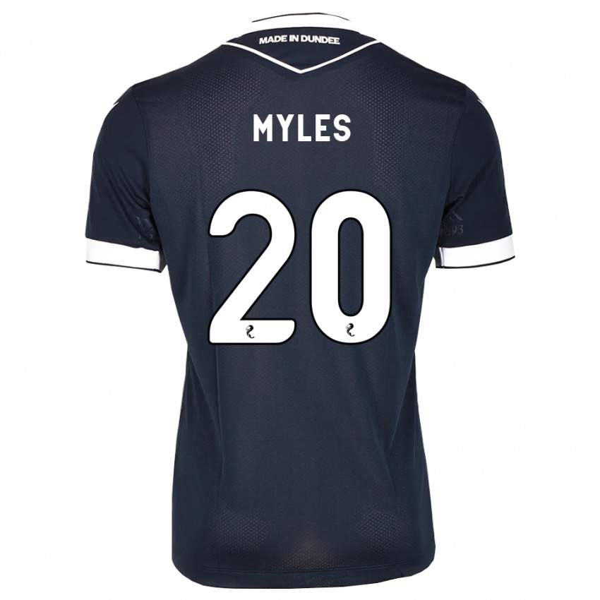 גברים Logan Myles #20 כחול חצות לבן ג'רזי ביתית 2026/27 חולצה קצרה